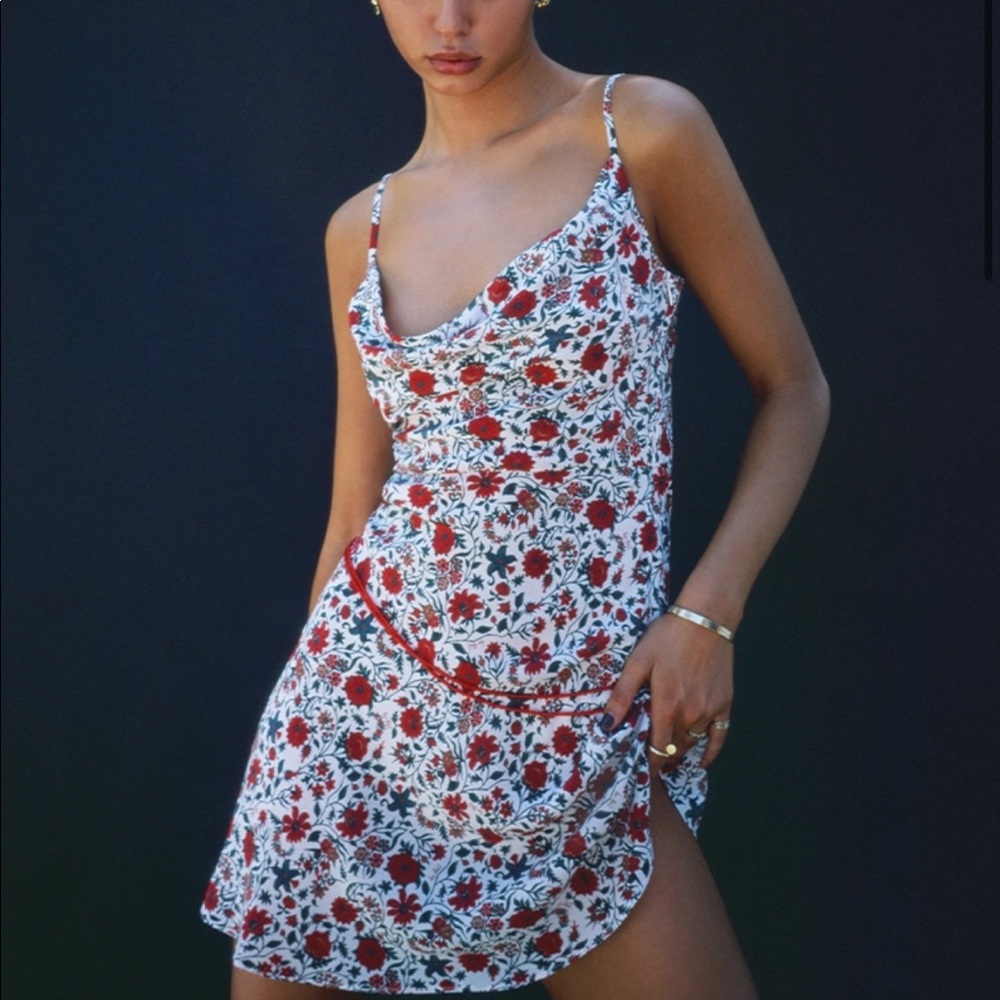Realisation Par The Montague Dress in White Batik Floral